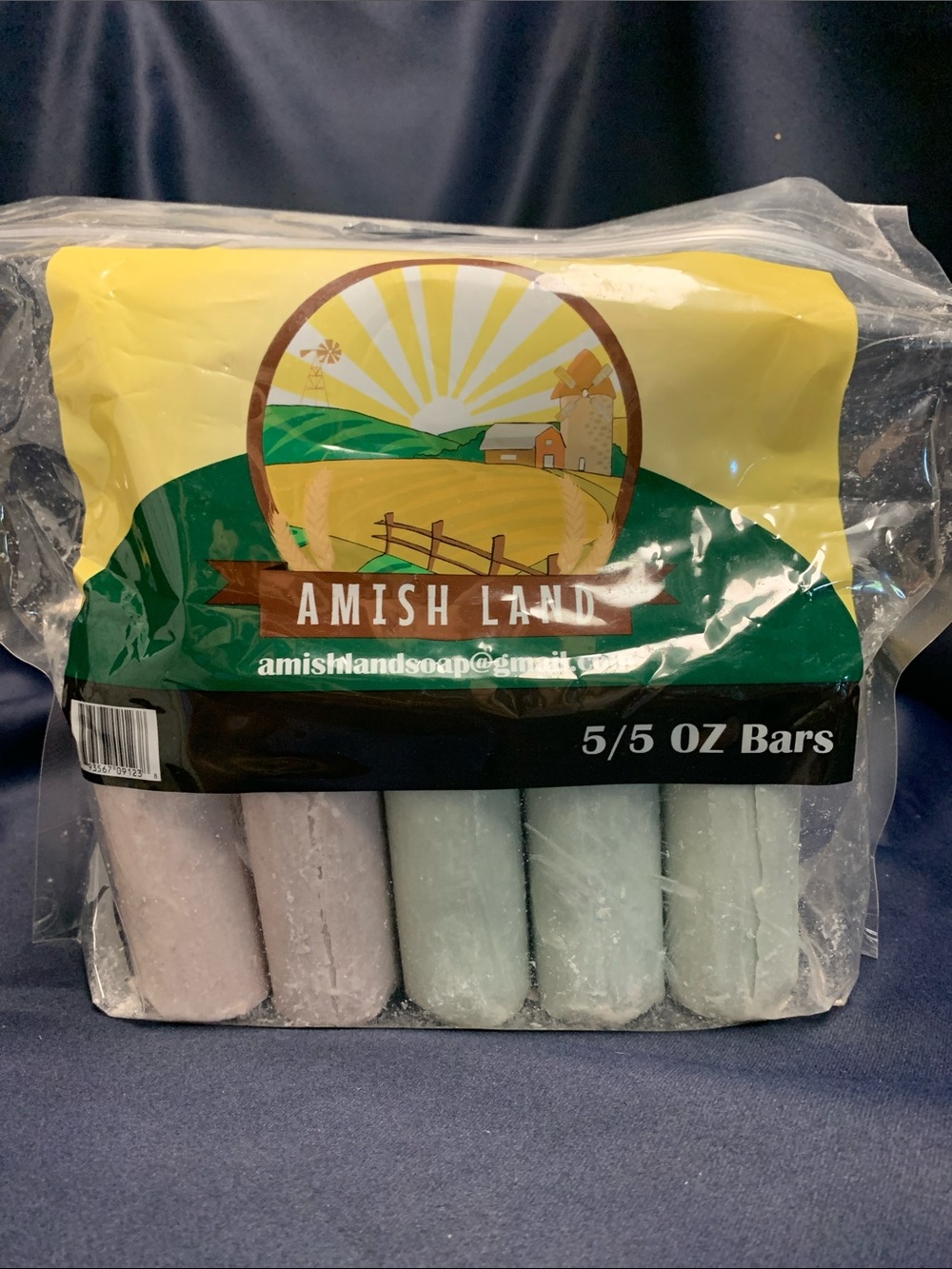 Amish Land Soap 5-Pack - Pastel Lavender & Mint Bars